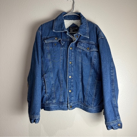 Renegade Denim Vintage Jacket Sherpa Lined Size Large - Picture 1 of 8